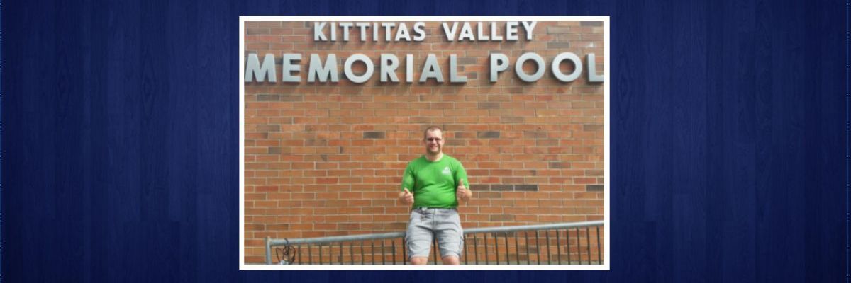 Justin works at the Memorial Pool